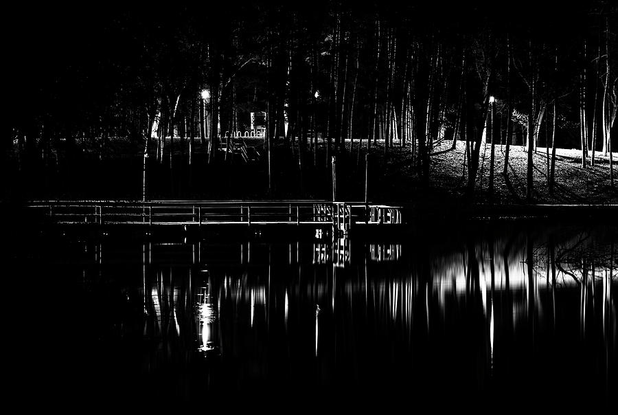 Fishing Dock At Night 2017  Photograph by Thomas Young
