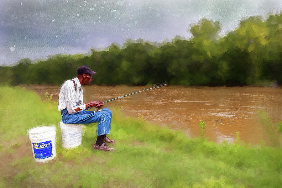 Fishing for Dinner AP Painting by Dan Carmichael
