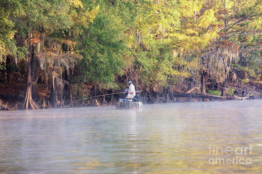 Fishing for White Perch on Big Cypress Bayou Photograph by Scott Pellegrin