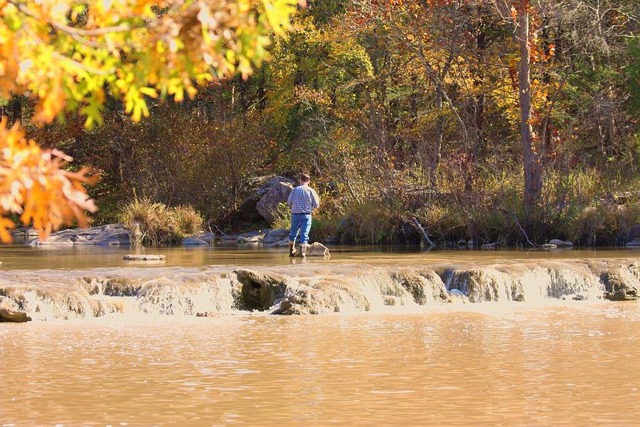 Fishing in Fall Photograph by Sheila Brown