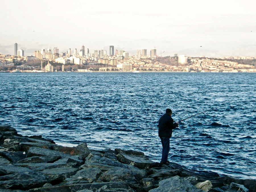 Fishing in Istanbul Photograph by Rachel Morrison