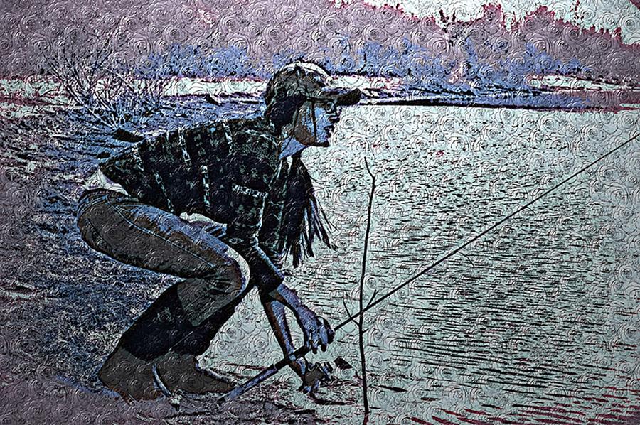 Fishing in Purple Van Gogh by Lisa Holland-Gillem Fishing in Purple Van Gogh by Lisa Holland-Gillem