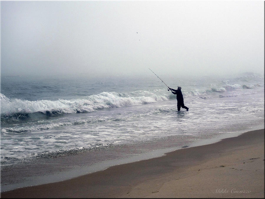 Fishing in the Fog Photograph by Mikki Cucuzzo