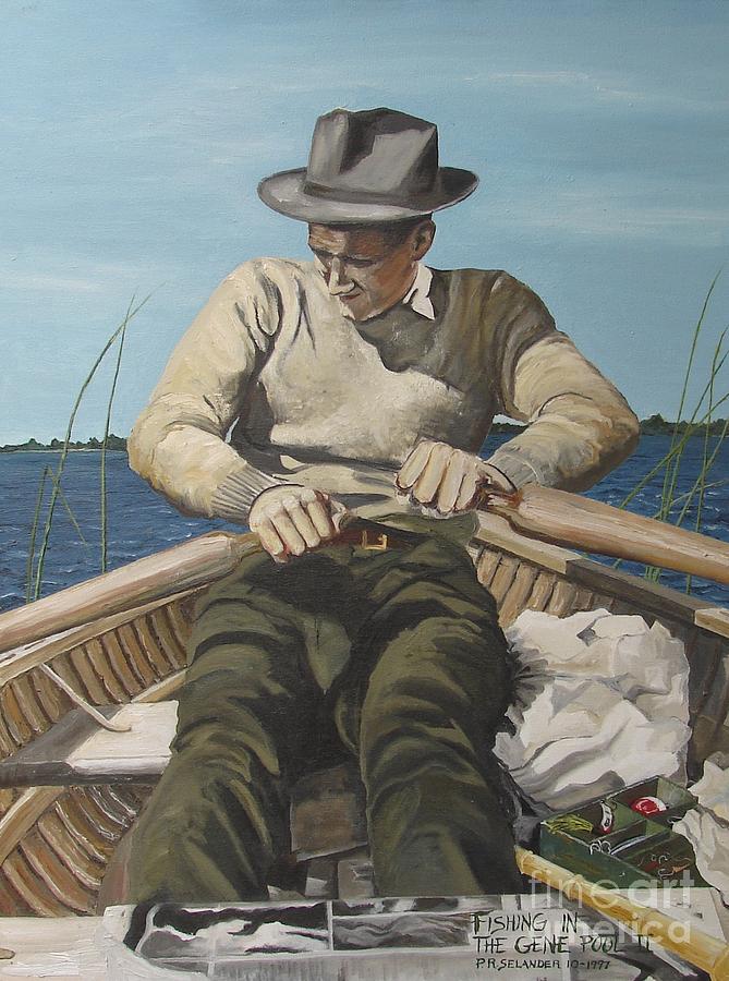 John Wayne Painting - Fishing in the Gene Pool by Peggy Selander
