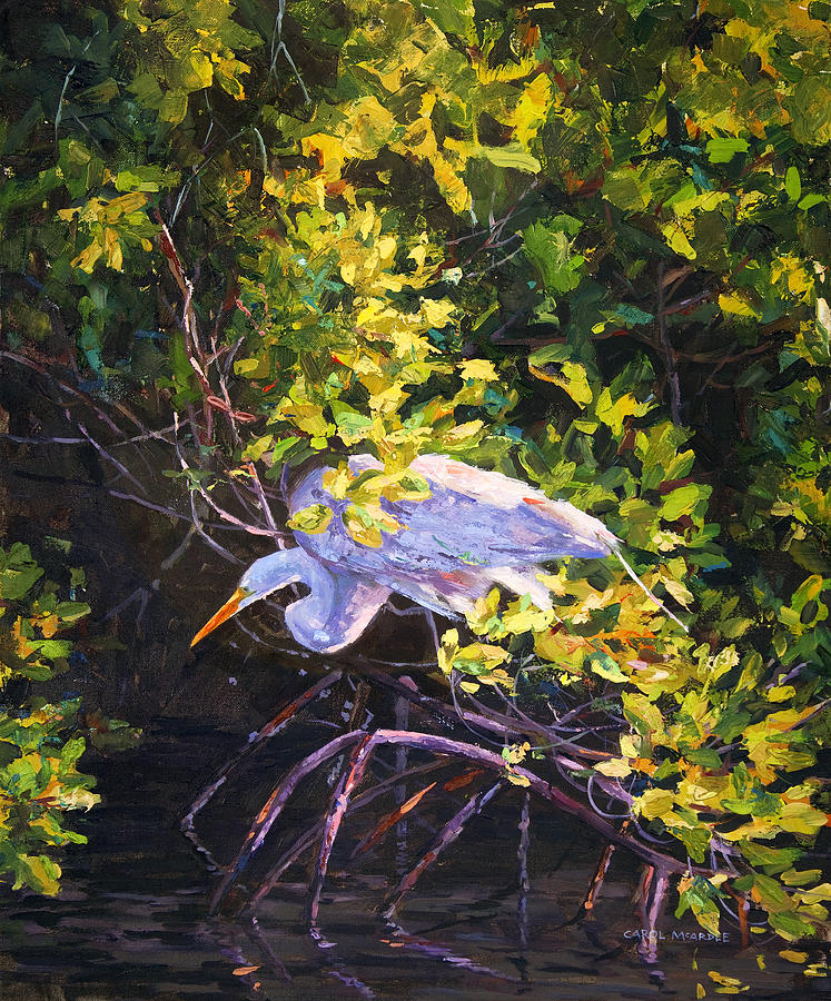 Fishing In The Mangroves Painting By Carol Mcardle - Pixels