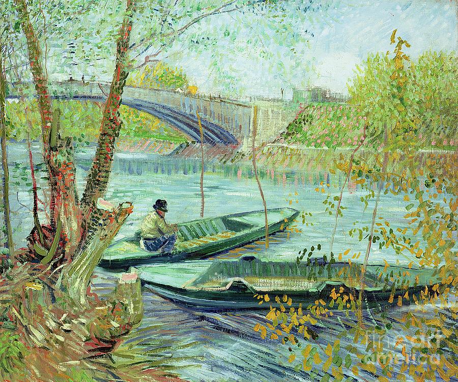 Spring Painting - Fishing in the Spring by Vincent Van Gogh