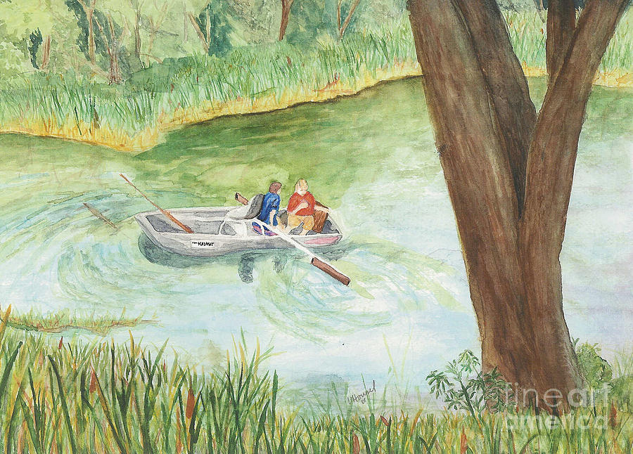 Fishing Lake Tanko Painting by Vicki  Housel