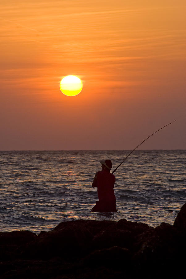 Fishing Lido Beach Photograph by Steve Somerville