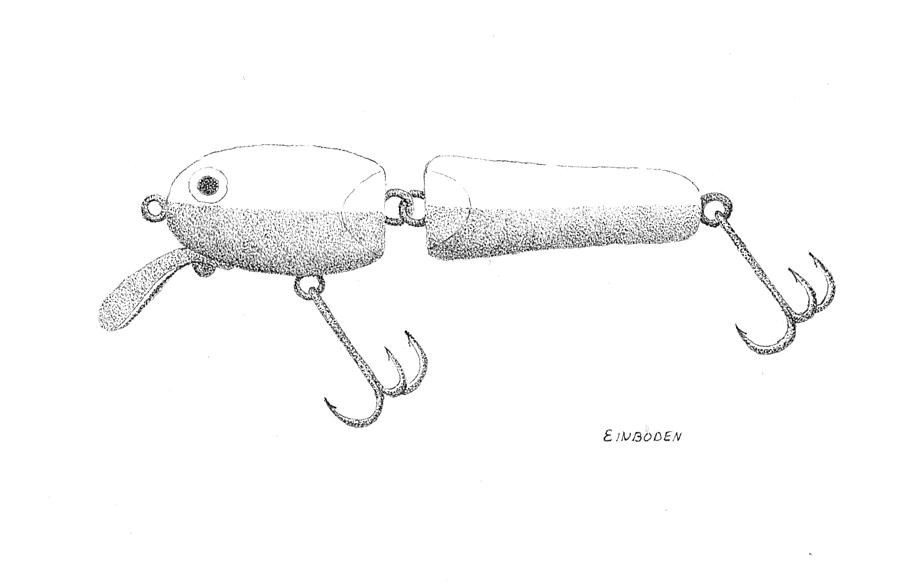 Fishing Lure 1 Drawing by Ed Einboden - Fine Art America