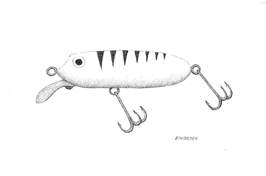 Fishing lure Drawing by Ed Einboden - Pixels