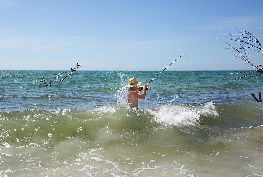 Fishing man  Photograph by Gouzel -