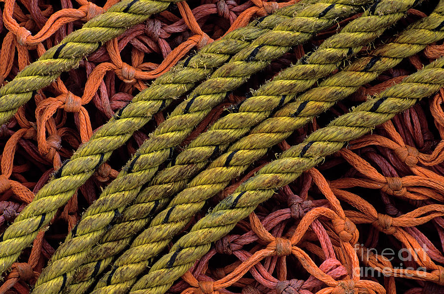 Fishing Nets Abstract Photograph by Jim Corwin