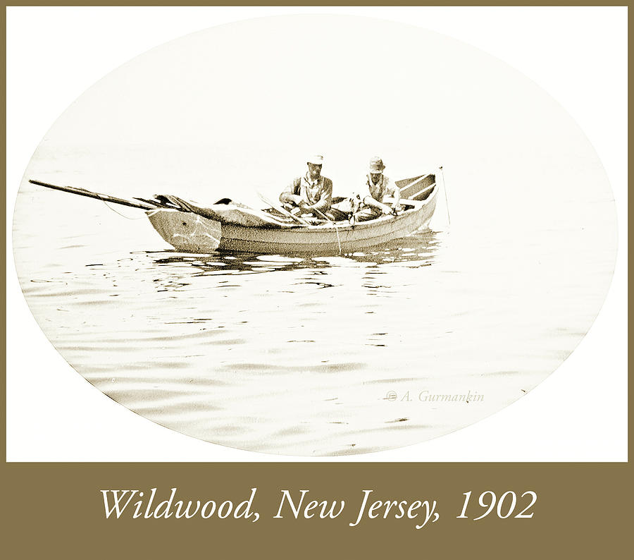 Fishing Off of Wildwood, New Jersey, 1902, Vintage Photograph Photograph by A Macarthur Gurmankin