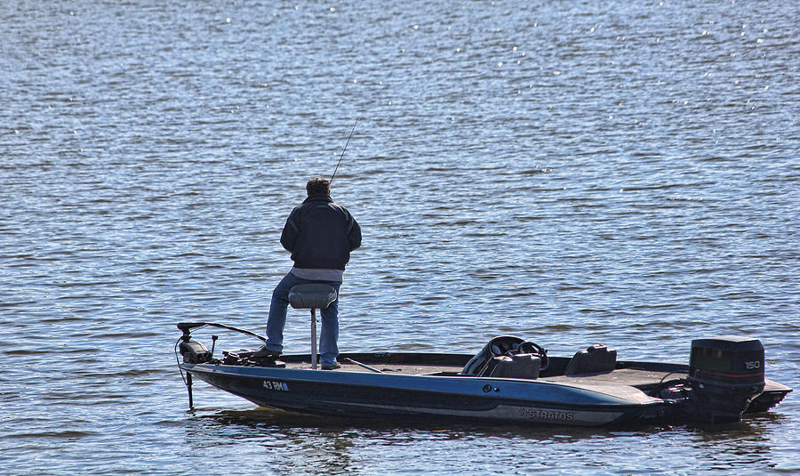 fishing on Belleville Lake Photograph by Pat Cook