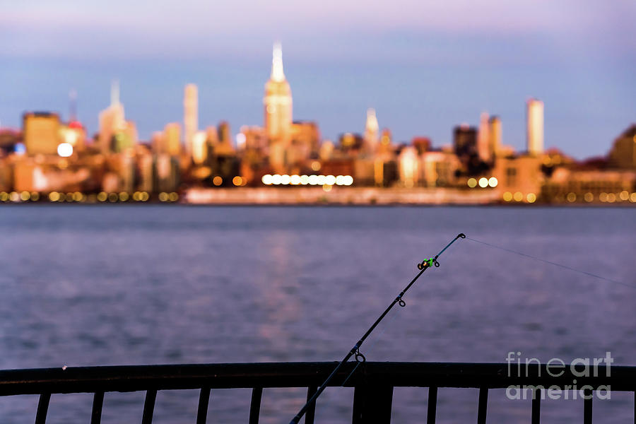 Fishing on the Hudson Photograph by Zawhaus Photography