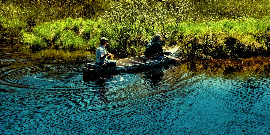 Fishing on the Moose River Photograph by David Patterson