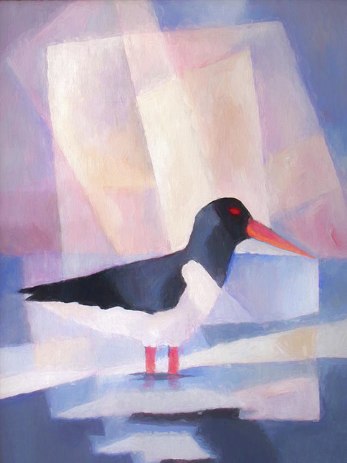 Fishing Oystercatcher Painting by Lutz Baar