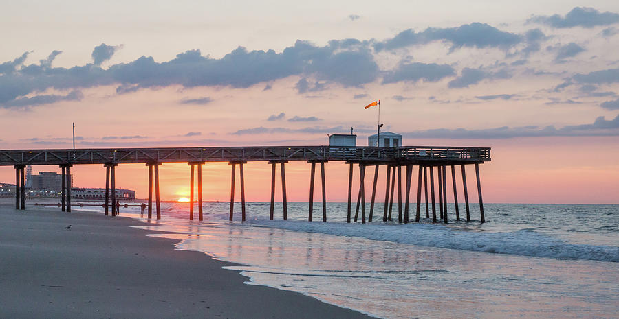 Fishing Pier at Sunrise in Ocean City New Jersey Photograph by Photographic Arts And Design Studio