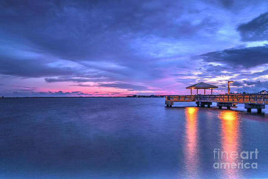 Sunset Photograph - Fishing Pier by Rick Mann