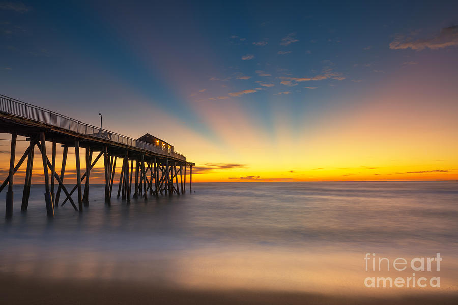 Fishing Pier Sun Rays Photograph by Michael Ver Sprill