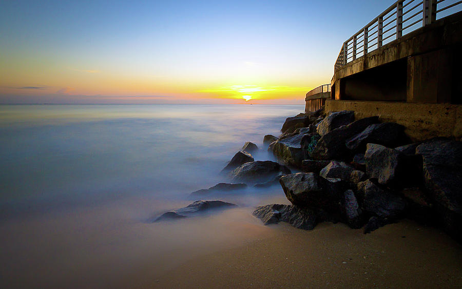 Fishing Pier Sunrise Photograph by R Scott Duncan
