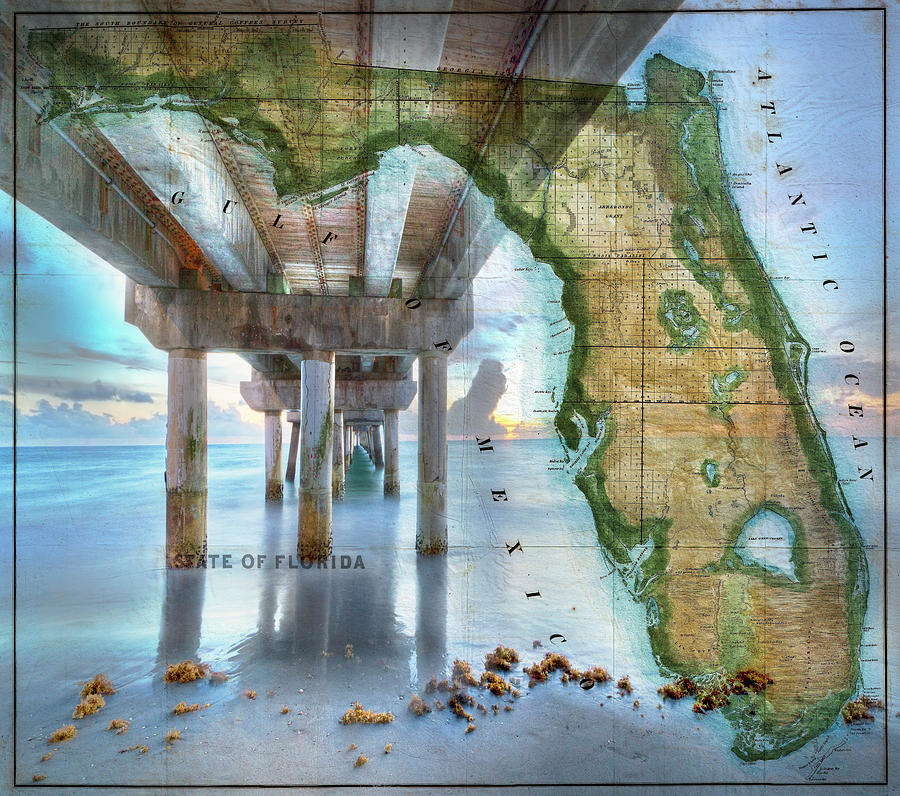 Fishing Piers of Florida Photograph by Debra and Dave Vanderlaan