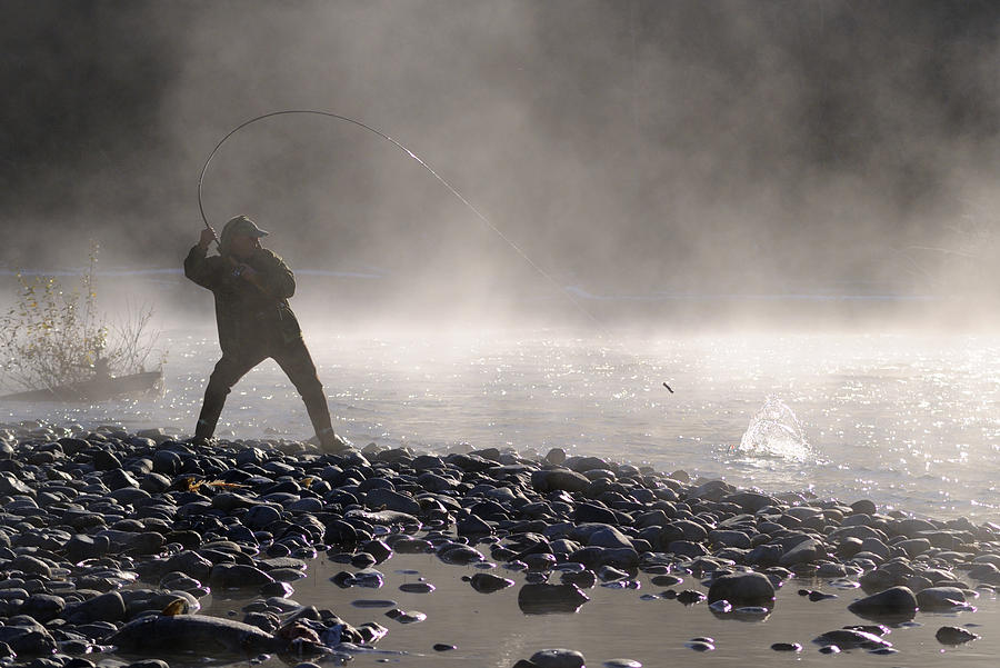 Fishing the Cowichan Photograph by Kevin Oke