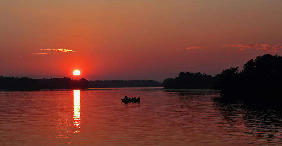 Fishing Until Sunset Photograph