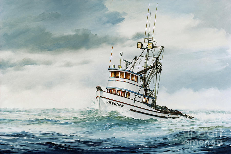 Fishing Vessel DEVOTION Painting by James Williamson