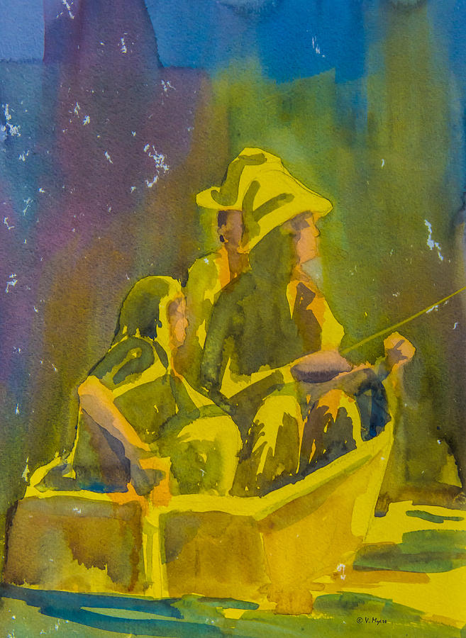 Fishing Painting by Vickie Myers