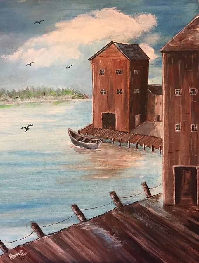 Fishing Village Painting by Ronnie Egerton