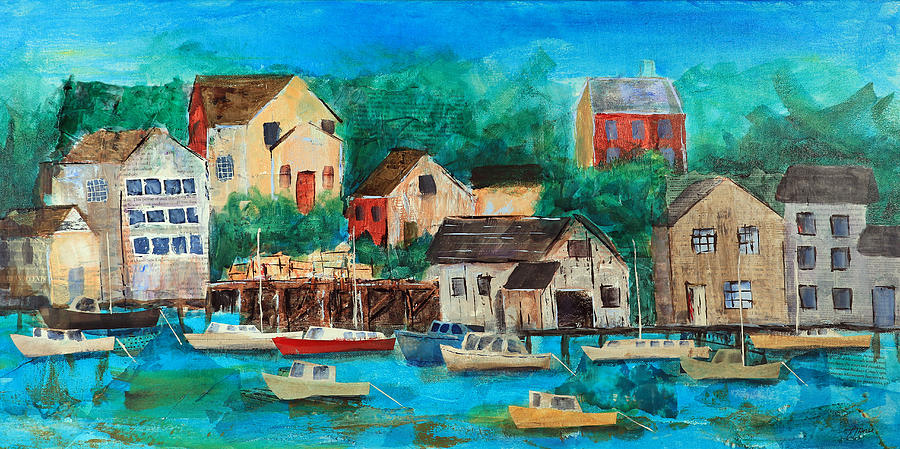 Fishing Village Painting By Theresa Morse 