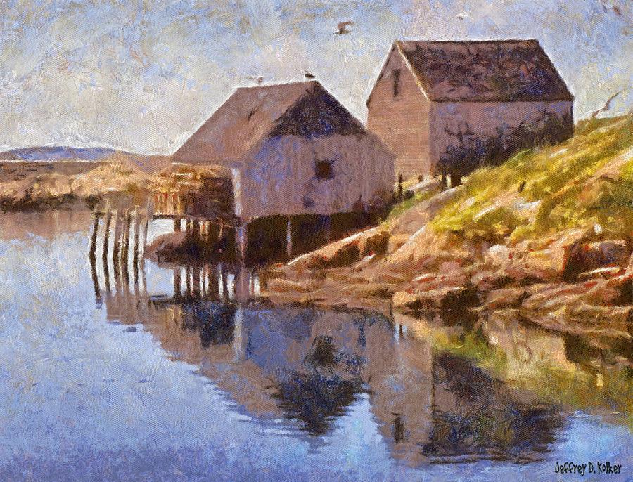 Architecture Painting - Fishing Wharf by Jeffrey Kolker