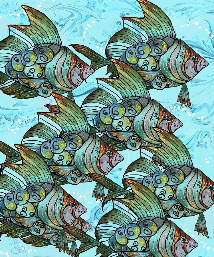 Fishy Fishy Digital Art by Debra Baldwin
