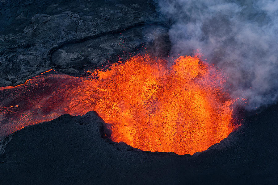 Pele Photograph - Fissure 8 From the Air by Christopher Johnson