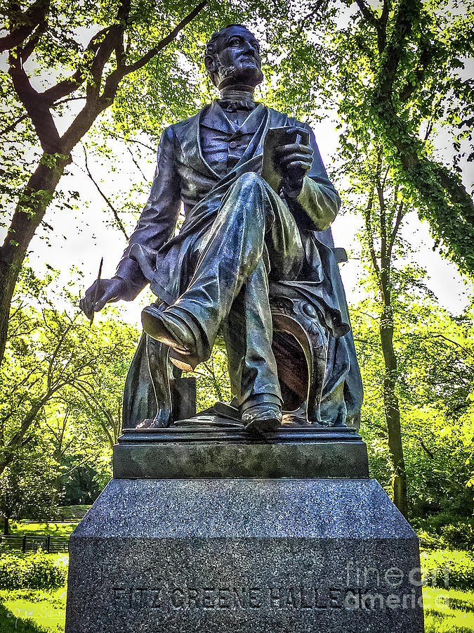 Fitz-Greene Halleck Statue Photograph by Julian Starks