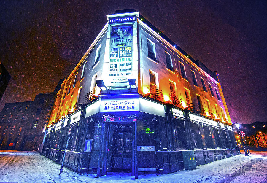 Winter Photograph - Fitzsimons Temple Bar Dublin Ireland 3 by Alex Art