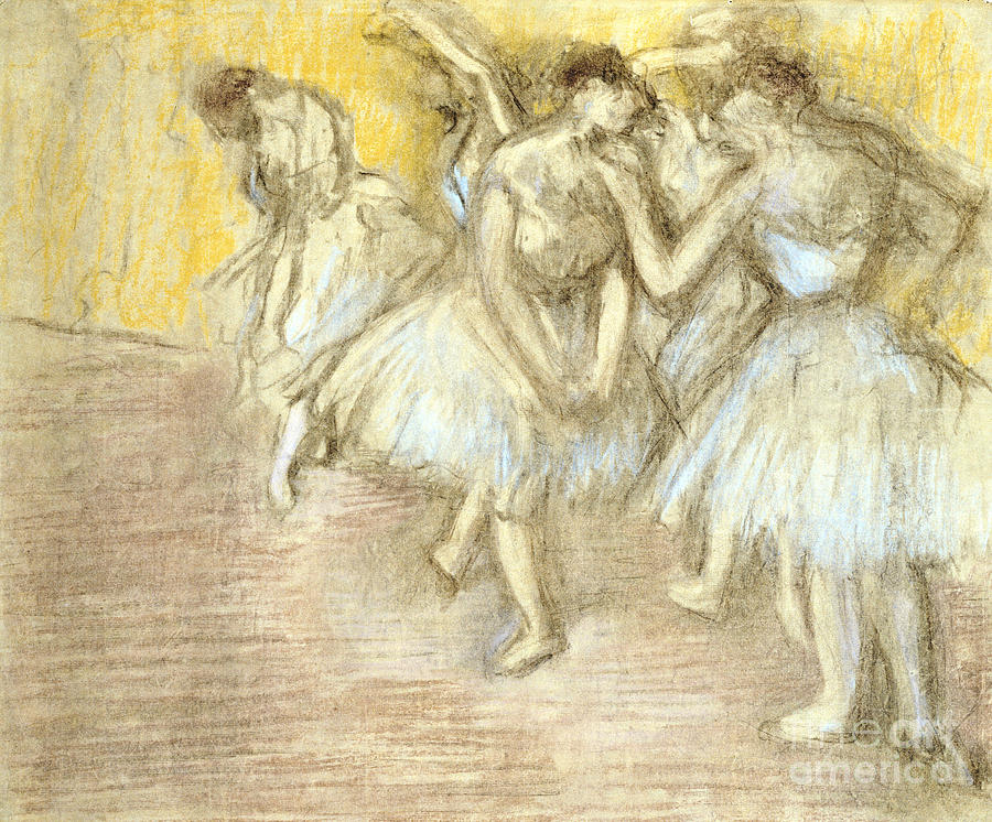 Five Dancers On Stage Painting by MotionAge Designs