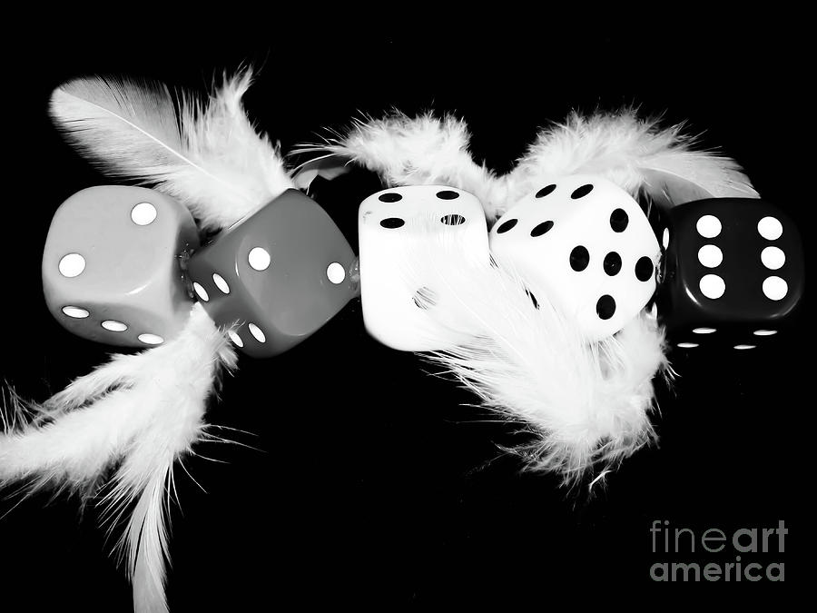 Five dice wish  Photograph by Gerald Kloss