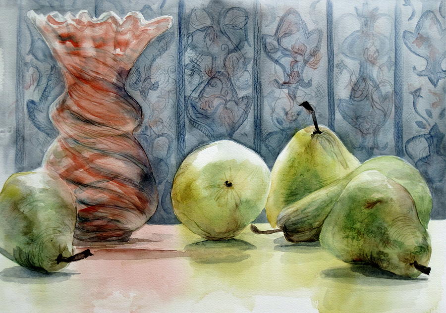 Pear Painting - Five For a Dollar by Karen Boudreaux