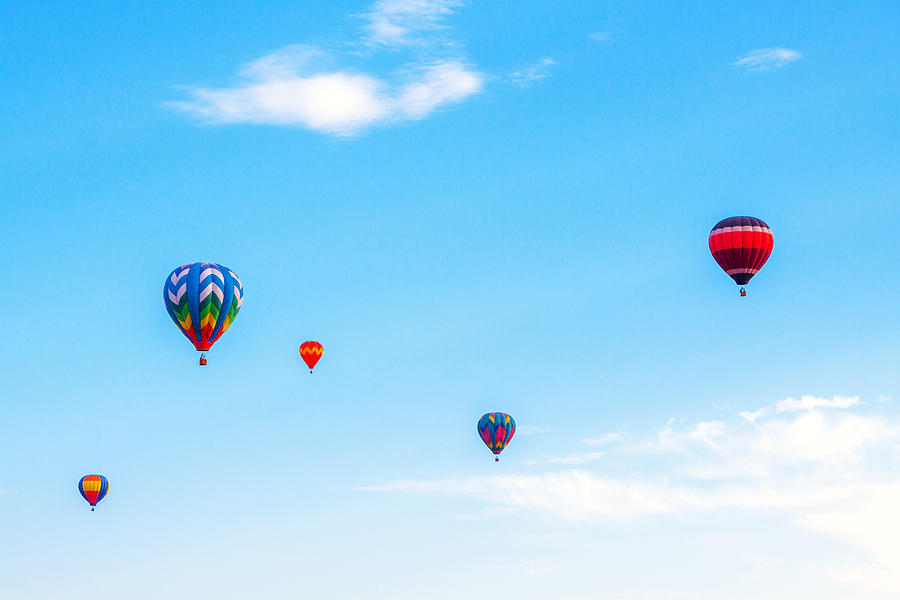 Five Hot Air Balloons Photograph by SR Green