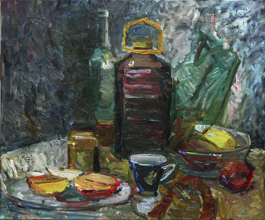 Five liters of wine Painting by Juliya Zhukova