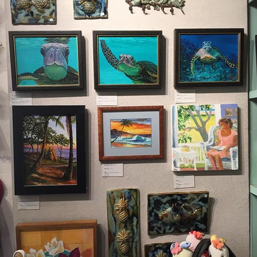Maui Photograph - Five Of My Paintings On Display At by Darice Machel McGuire