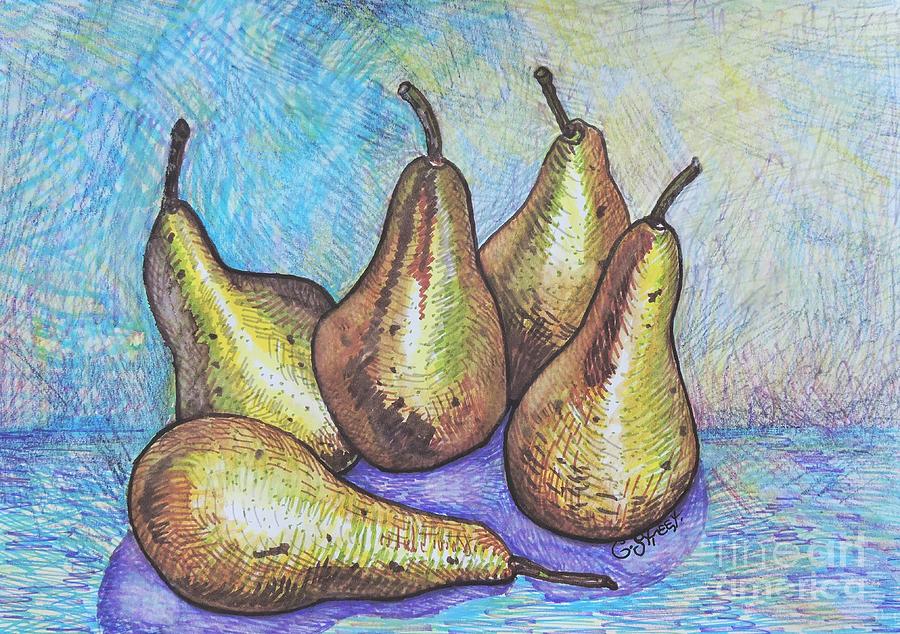 Five Pears Drawing