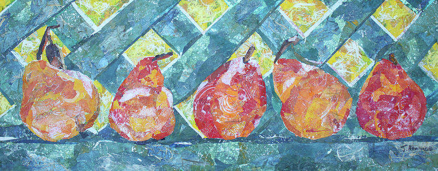 Five Pears Painting by Jenny Armitage