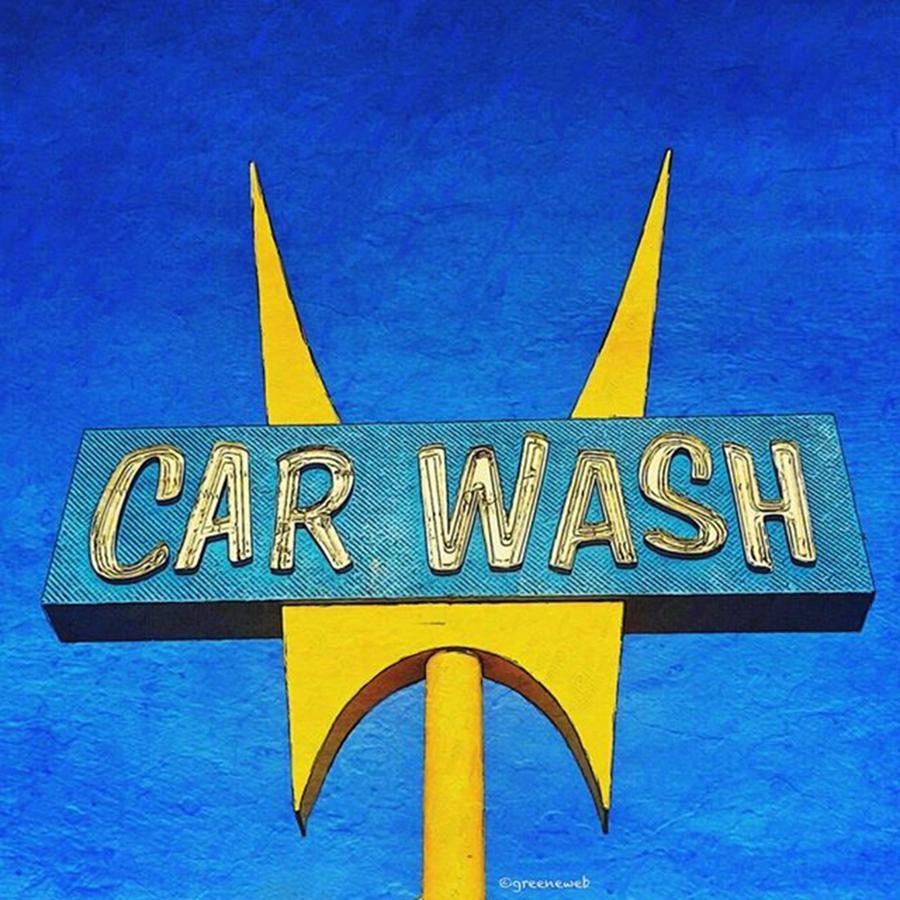 Carwash Photograph - Five Points If You Know Where The Fork by Alison Webster