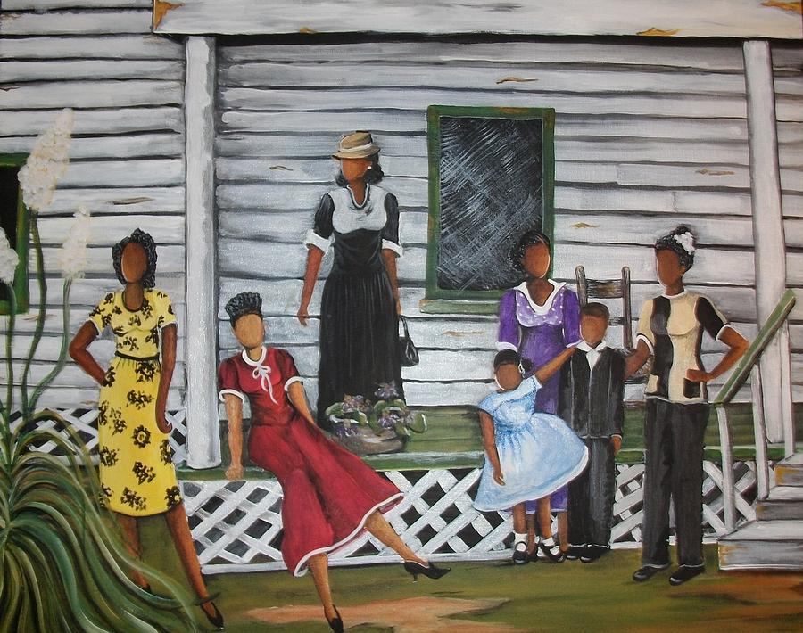 Authentic Painting - Five Sisters by Sonja Griffin Evans