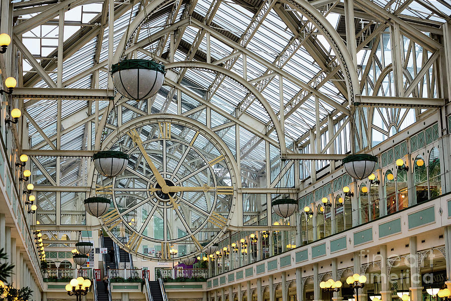 Five To Three - at St. Stephens Green Shopping Centre in Dublin Photograph by Les Palenik