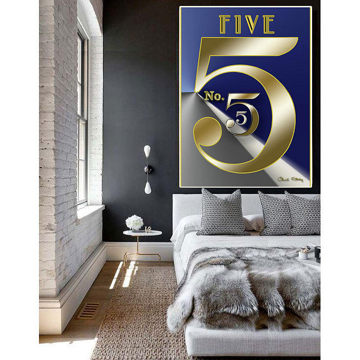 Five Wall Hanging Digital Art by Chuck Staley
