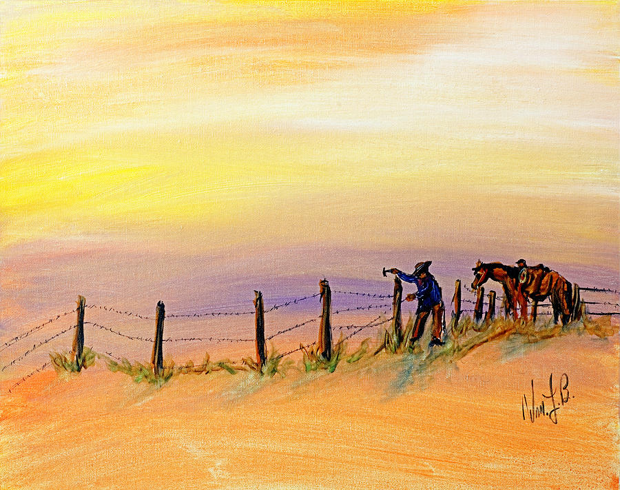 Fix on the Prairie Drawing by Erich Grant